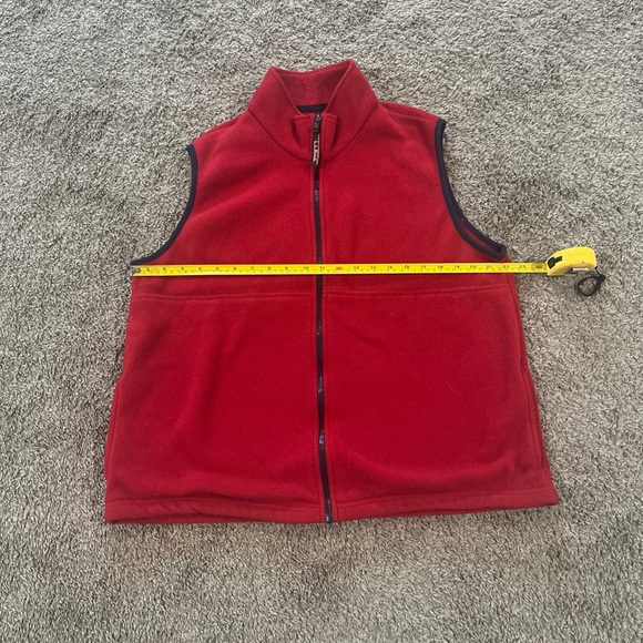 L.L. Bean Other - Vintage LL Bean Outdoors Vest Mens Red Fleece Full Zip